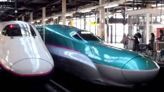 Shinkansen quotE5 Seriesquot at Morioka Station February 20th 2011 （E5系新幹線・盛岡駅） [upl. by Corabel]