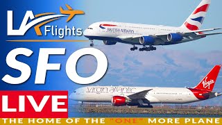 🔴LIVE SFO AIRPORT LIVE  San Francisco International Airport  SFO Plane Spotting [upl. by Joly]