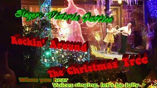 ROCKIN AROUND THE CHRISTMAS TREE  Karaoke VICTORIA JUSTICE  Houston Christmas Lights  Bebop [upl. by Vickie897]