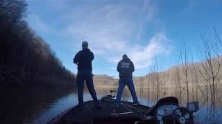 Lake Cumberland Spring Bass Fishing 31516 [upl. by Ekusuy]