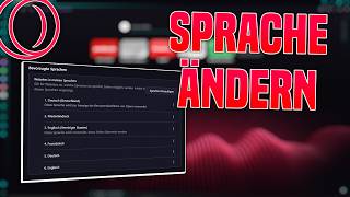 Opera GX Sprache ändern Tutorial  Wie ändert man die Sprache beim Opera Browser [upl. by Adihsar]