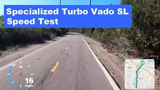 Specialized Turbo Vado 50 SL Top Speed Test [upl. by Lennard]