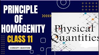 principle of homogeneity  class 11 physical quantities part2 ioe [upl. by Daria]