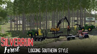 Clearing Our First Trees Silverrun Forest Farming Simulator 22 Lets Play Episode 1 [upl. by Acinehs]