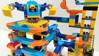 MindBlowing Marble ASMR Epic LEGO Duplo Building Unboxing and Construction Workers Course [upl. by Uri673]