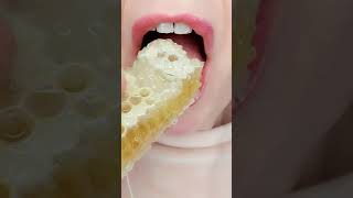 ASMR Satisfying Honeycomb Mukbang Mouth Eating Sounds shorts [upl. by Ekenna]