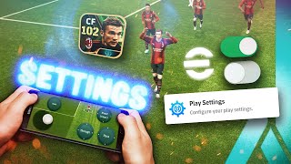 eFootball 24 mobile BEST SETTINGS  Controls graphics gameplay [upl. by Airegin]