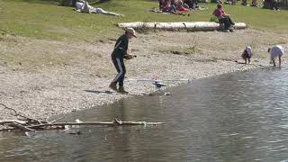 Emanuel beim Wasserflug in Brederis  HobbyKing Tundra V2 on floats [upl. by Yerdua]