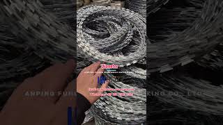 FHZZ® Galvanized Razor Wire Fence Diameter of Coil 450mm Coverage Length 10m [upl. by Mayhs]