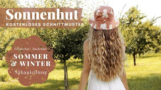 DIY  Fischerhut nähen  kostenloses Schnittmuster  Sonnenhut Bucket Hat [upl. by Nash]