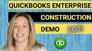 Quickbooks Enterprise Contractor Demo 2021 [upl. by Llenram]