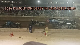 2024 DEMOLITION DERBY AT FAIRFIELD COUNTY FAIR GROUNDS IN LANCASTER OHIO [upl. by Kristen]