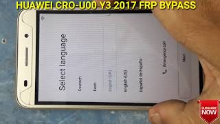 FRP BYPASS HUAWEI Y3 2017 CROU00 WITHOUT PC [upl. by Gamber]