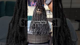 Hair linked below 👇🏽 protectivestyles springtwists twiststyles [upl. by Bravar17]