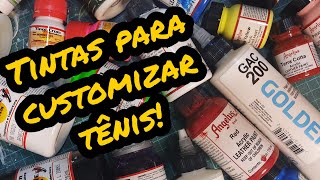 TINTAS PARA CUSTOMIZAR SNEAKERS  TÊNIS [upl. by Cud]