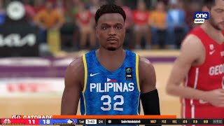 NBA 2K24 Live Simulation Gilas Pilipinas vs Georgia  FIBA Olympic Qualifying Tournament 2024 [upl. by Imij964]