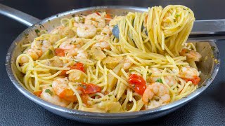 Garnelenspaghetti – neues einfaches und unglaublich leckeres Rezept Für ein schnelles Abendessen [upl. by Sam]