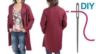 Jacke nähen für Anfänger – DIY Mantel quotNoraquot [upl. by Airamat]