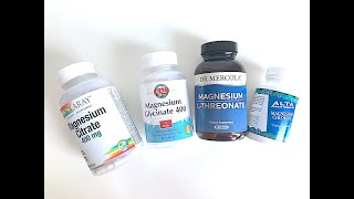 IHERB Magnesium Citrate Magnesium Chloride Magnesium Glycinate Magnesium LThreonate  Review [upl. by Kendell597]