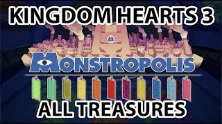 KH3 Monstropolis  All Treasures [upl. by Nikkie]