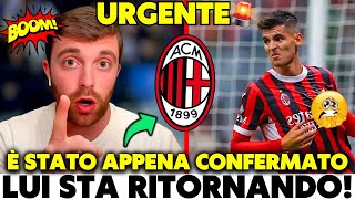 🚨NOTIZIE SCOTTANTI SEGRETO DEL MILAN RIVELATO RITORNO DEL GIOCATORE NOTIZIE DEL MILAN DI OGGI [upl. by Albers520]