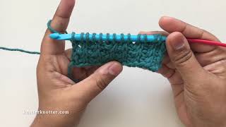 Tunisian Crochet Tutorial  Backward Slant Combination  Right handed [upl. by Olyhs850]