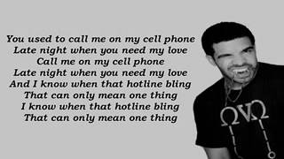 Drake  Hotline Bling Lyrics [upl. by Elnukeda]