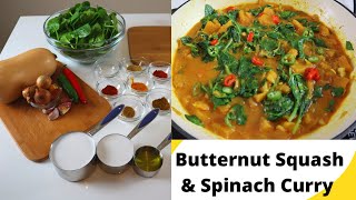 How to make Butternut Squash amp Spinach Curry [upl. by Anrol]