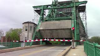 Jackson St Drawbridge in Action East Side Joliet IL 51020 [upl. by Ayanal]