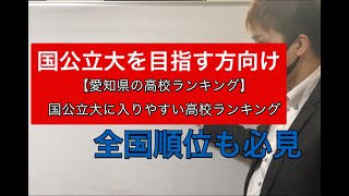 【国公立大学に入学しやすい高校】高校ランキング 愛知県編 1位〜103位 [upl. by Aicilihp]