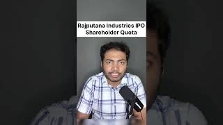 Rajputana Industries IPO Share Holder Quota🔥 Latest IPO GMP shorts stocknews nifty50 ipo [upl. by Manup47]