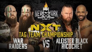 Ricochet amp Aleister Black face The War Raiders at TakeOver New York [upl. by Nodmac954]