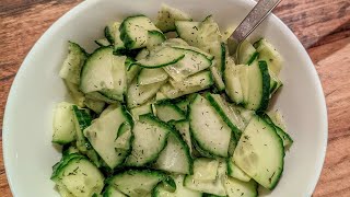 Gurkensalat 🥒 mit Dill Öl und Zitronensaft [upl. by Hammond]