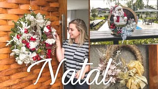 COMO FAZER GUIRLANDA DE NATAL dois modelos para inspirar 🎄 [upl. by Colier]