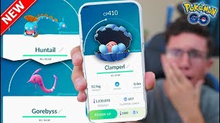 CLAMPERL HUNTAIL amp GOREBYSS in Pokémon GO HOW TO GET THEM New Event [upl. by Cherian]