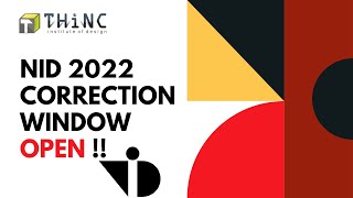 NID 2022  BDes MDes CORRECTION WINDOW OPENED  NID Seats  BDes  MDes  DESIGN ENTRANCE EXAM 2022 [upl. by Enelad]