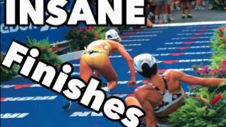 5 Most Insane Triathlon Finishes [upl. by Obau]