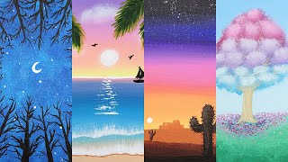 50 Easy Acrylic Painting Ideas for Beginners  2022 Mega Compilation [upl. by Waechter23]