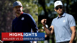 Jimmy Walker vs Rafa CabreraBello  Extended Highlights  2016 Ryder Cup [upl. by Dekow]