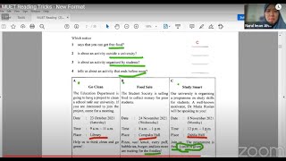 MUET Reading Tricks from the past paper Session 1 2021 [upl. by Capps]