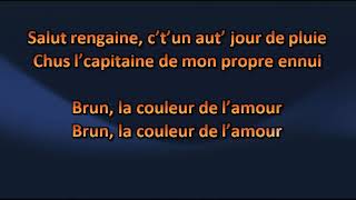 Bernard Adamus  Brun La couleur de lamour  Karaoke  Lyrics [upl. by Judy575]