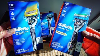 Gillette Proglide Chill Proglide Power and Proglide Shield — new packaging and overview [upl. by Nwahsid]