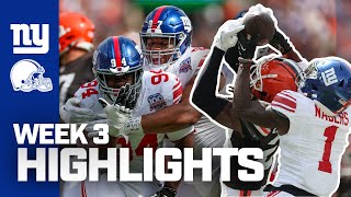 Game Highlights Giants vs Browns Week 3  New York Giants [upl. by Nyved]