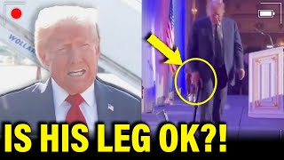 Trump LIMPING LEG Controversy SWEEPS CAMPAIGN [upl. by Judye]