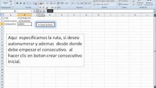 numerar numeracion de facturas cotizaciones remisiones consecutivos en excel autonumeración [upl. by Pump734]