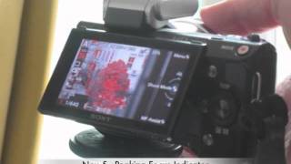 Sony Nex 5 Focus Peaking Indicator [upl. by Nnylirret]