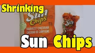 SHRINKING SUN CHIPS BAG Easy Kids Science Experiments [upl. by Pihc72]