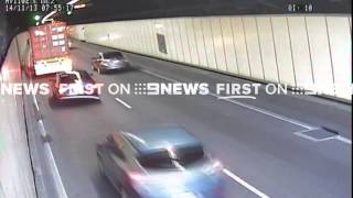 M5 Tunnel Smash  9 News Sydney [upl. by Acinehs511]