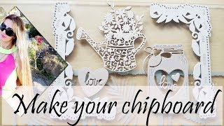 CHIPBOARD EMBELLISHMENTS  how to make [upl. by Salli]