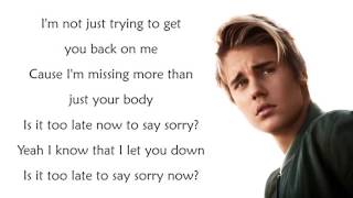 Justin Bieber  Sorry Lyrics HD [upl. by Laeno]